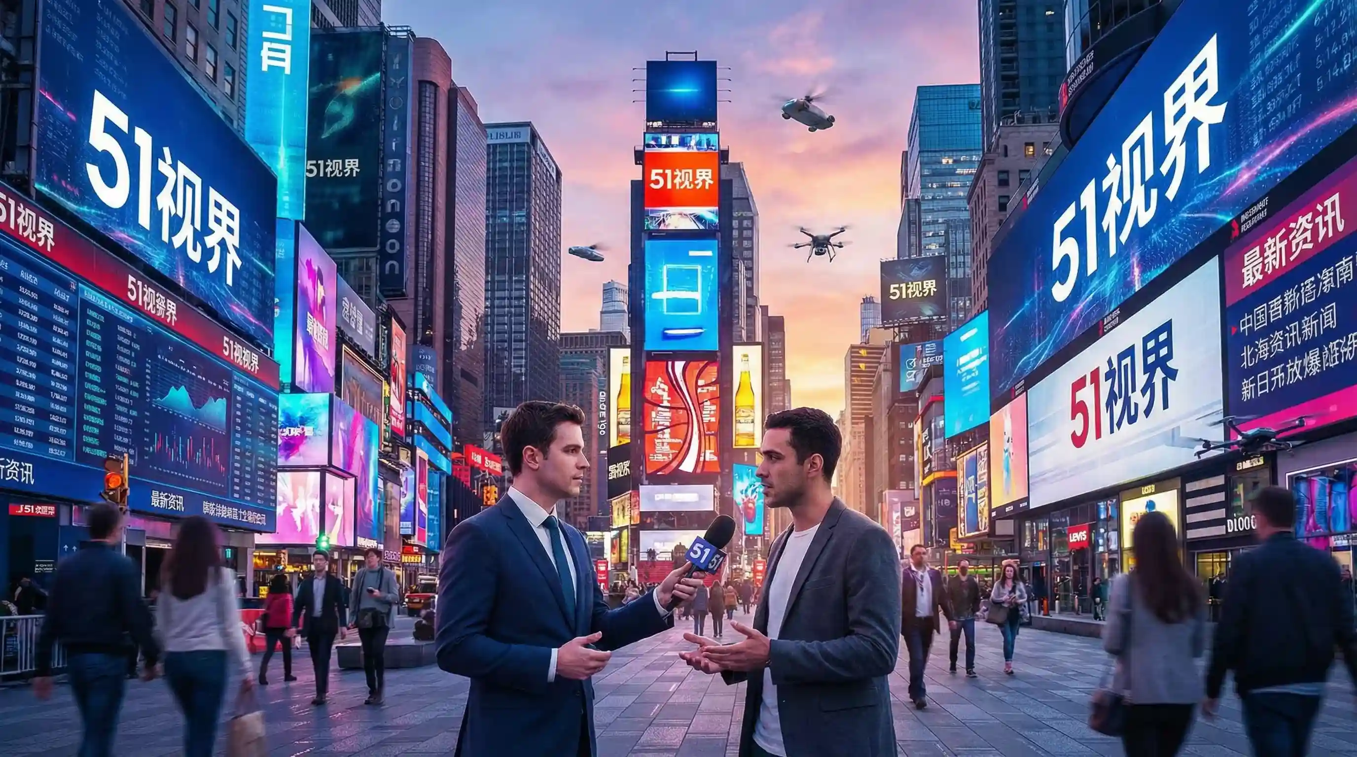 城市街头采访现场 - 51动漫 民生报道